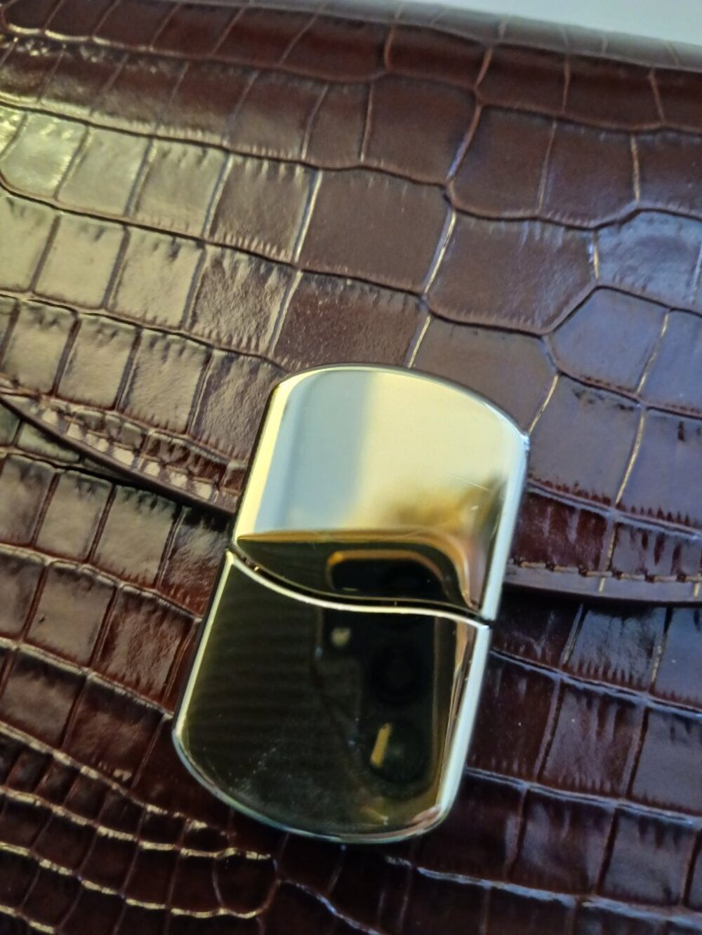 SEZANE "Claude" Brown Leather Crossbody Bag - Picture 5 of 11